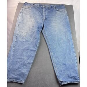Carhartt Jeans Mens 50x30 Light Blue Stonewash Relaxed Fit B17-DST Workwear